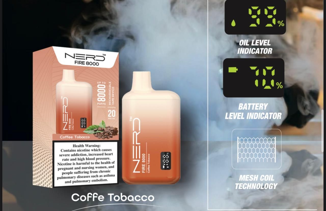 Nerd Fire 8000 Puffs Disposable Vape in UAE
