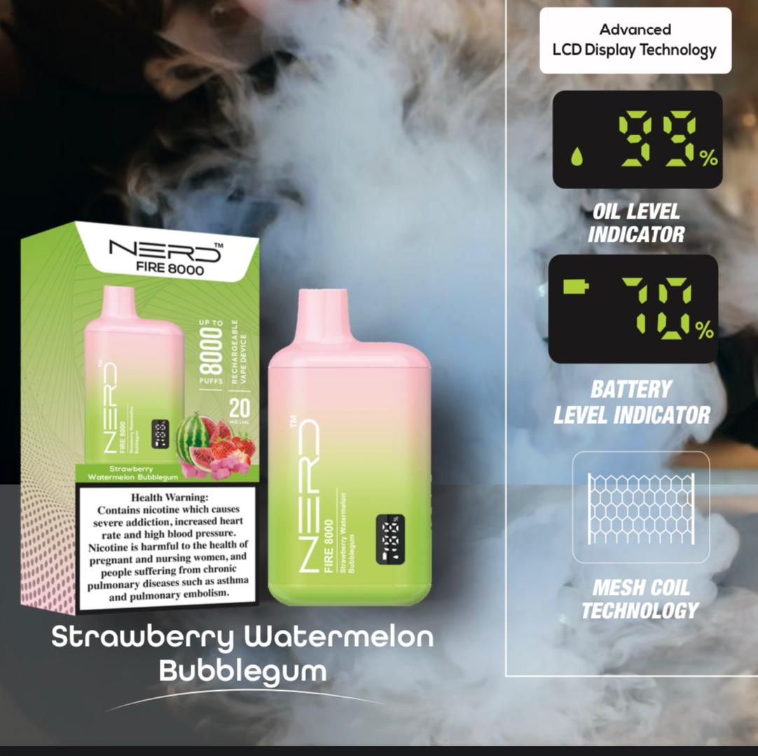 Nerd Fire 8000 Puffs Disposable Vape in UAE