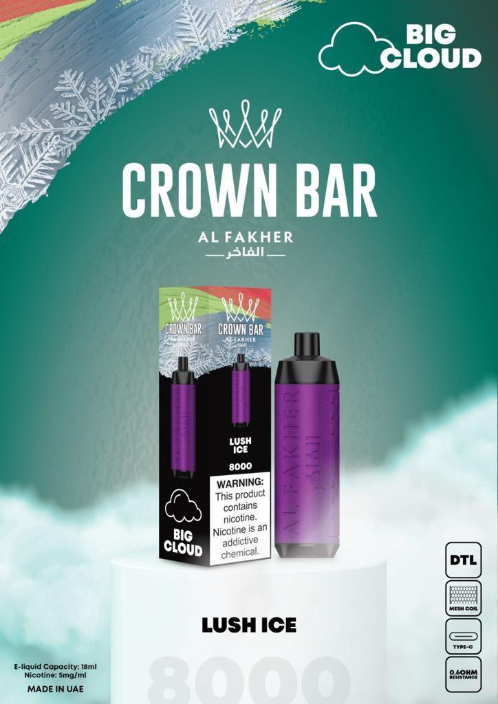 Al Fakher 8000 Puffs Crown Bar Best Disposable Vape in Dubai