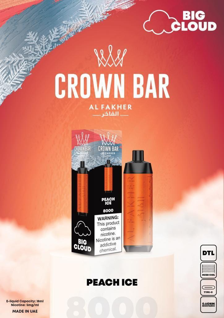 Al Fakher 8000 Puffs Crown Bar Best Disposable Vape in Dubai