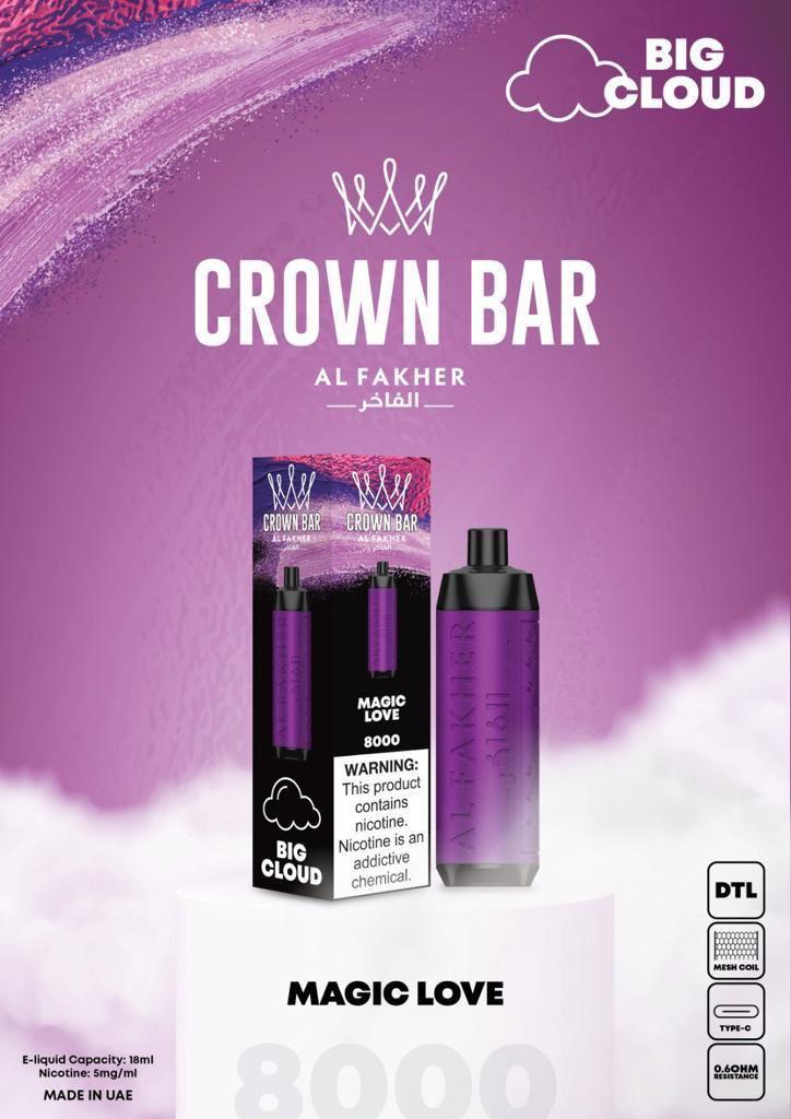 Al Fakher 8000 Puffs Crown Bar Best Disposable Vape in Dubai