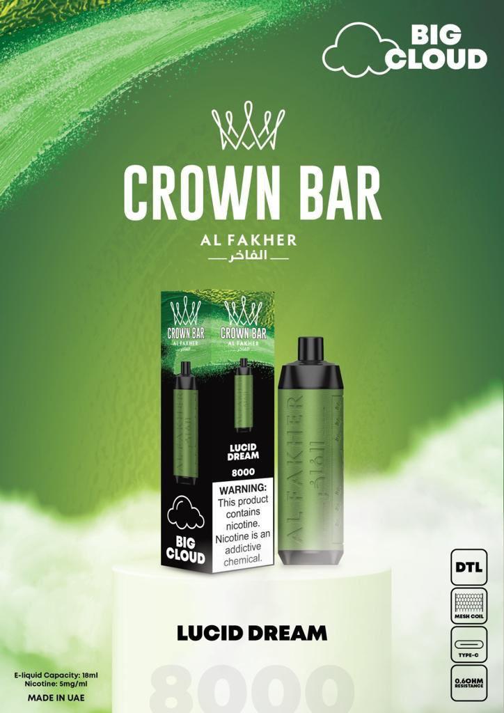 Al Fakher 8000 Puffs Crown Bar Best Disposable Vape in Dubai