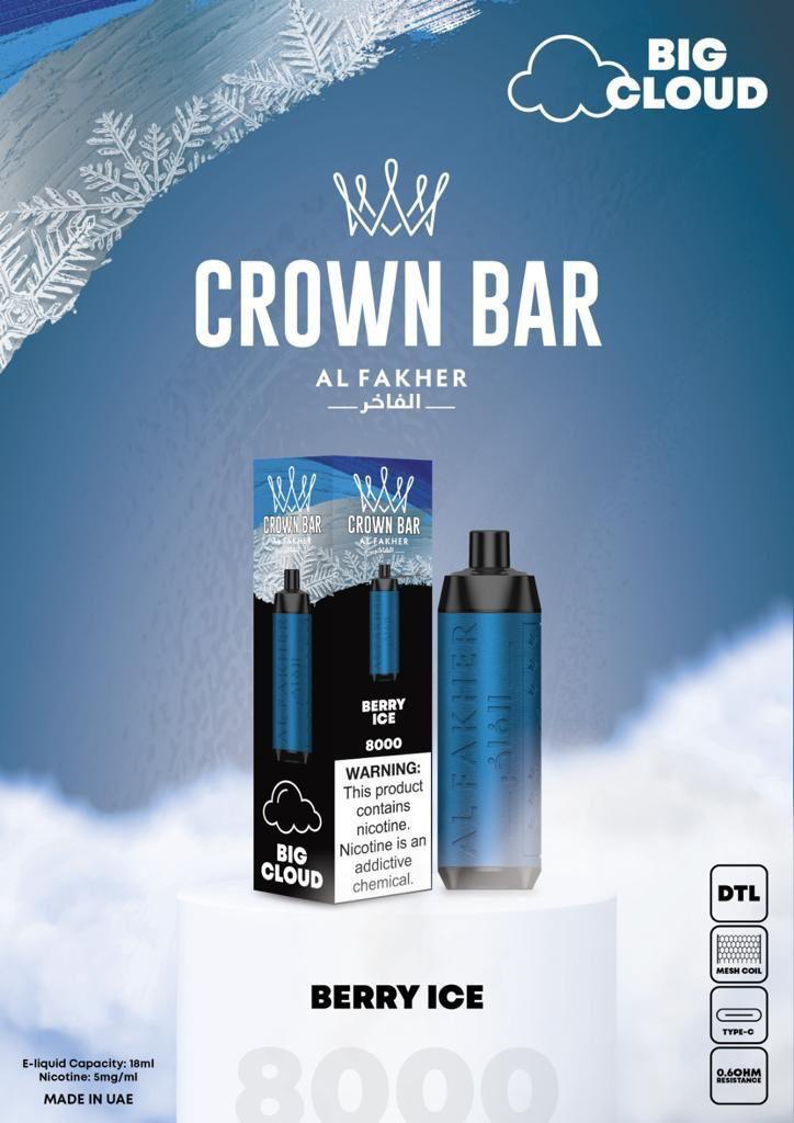 Al Fakher 8000 Puffs Crown Bar Best Disposable Vape in Dubai