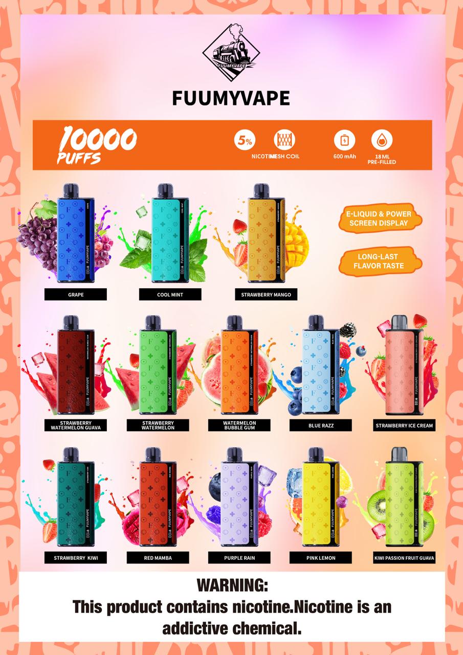 FUUMYVAPE RECHARGEBLE DISPOSABLE 10000 PUFFS