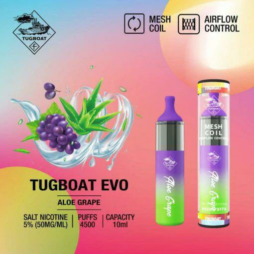 TUGBOAT Evo 4500 Puffs | Best DISPOSABLE VAPE IN UAE