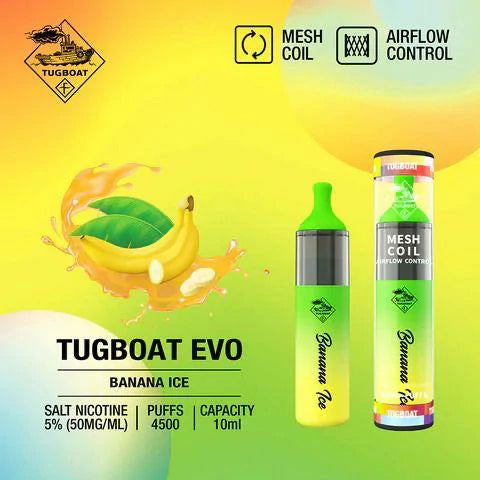 TUGBOAT Evo 4500 Puffs | Best DISPOSABLE VAPE IN UAE