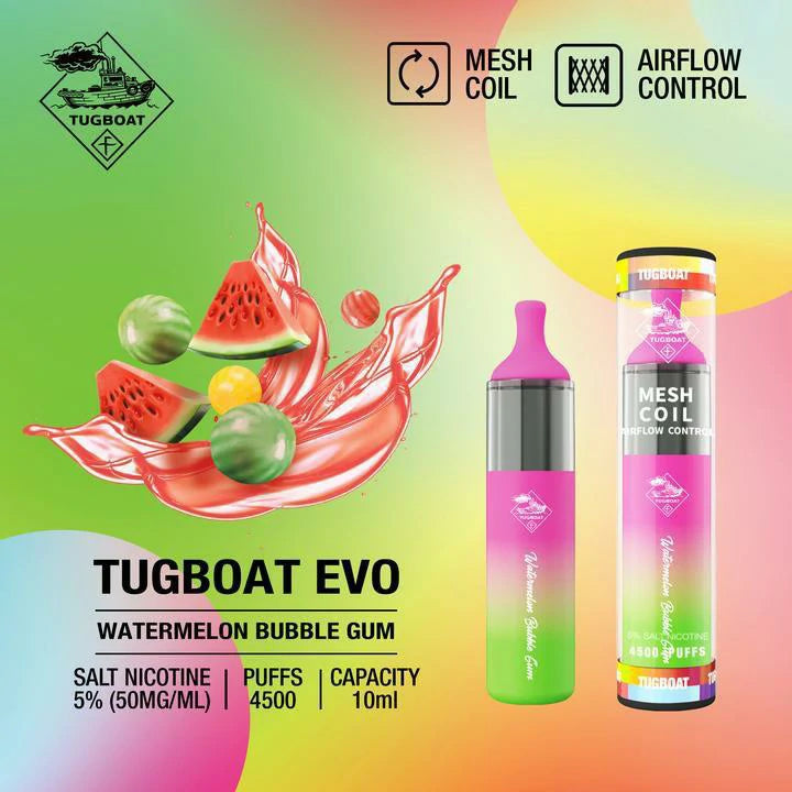 TUGBOAT Evo 4500 Puffs | Best DISPOSABLE VAPE IN UAE