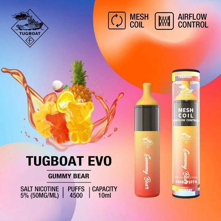 TUGBOAT Evo 4500 Puffs | Best DISPOSABLE VAPE IN UAE