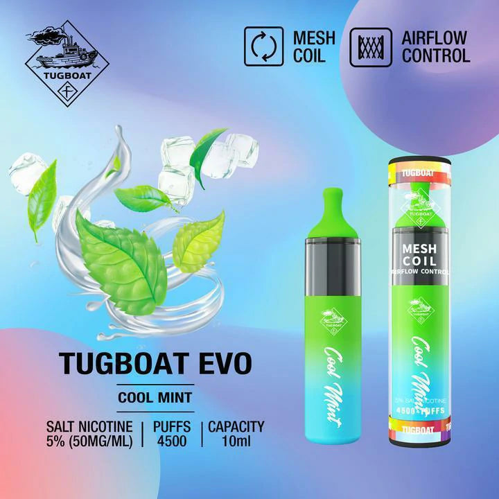 TUGBOAT Evo 4500 Puffs | Best DISPOSABLE VAPE IN UAE