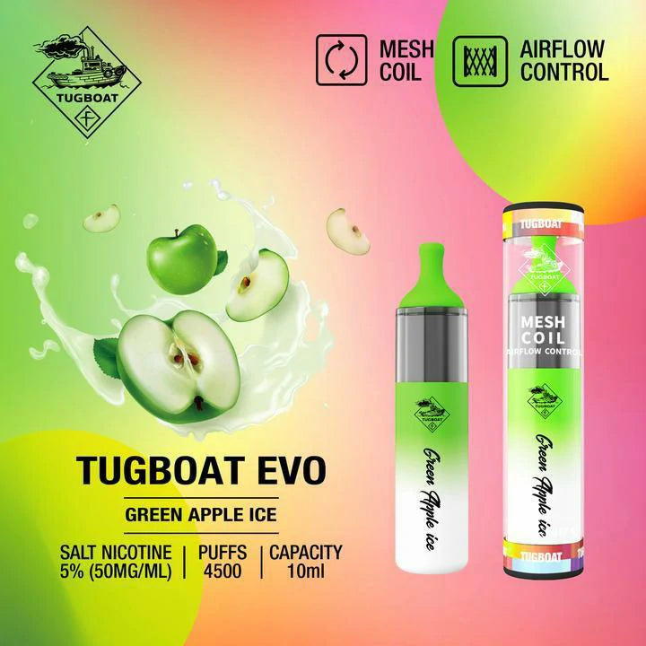 TUGBOAT Evo 4500 Puffs | Best DISPOSABLE VAPE IN UAE