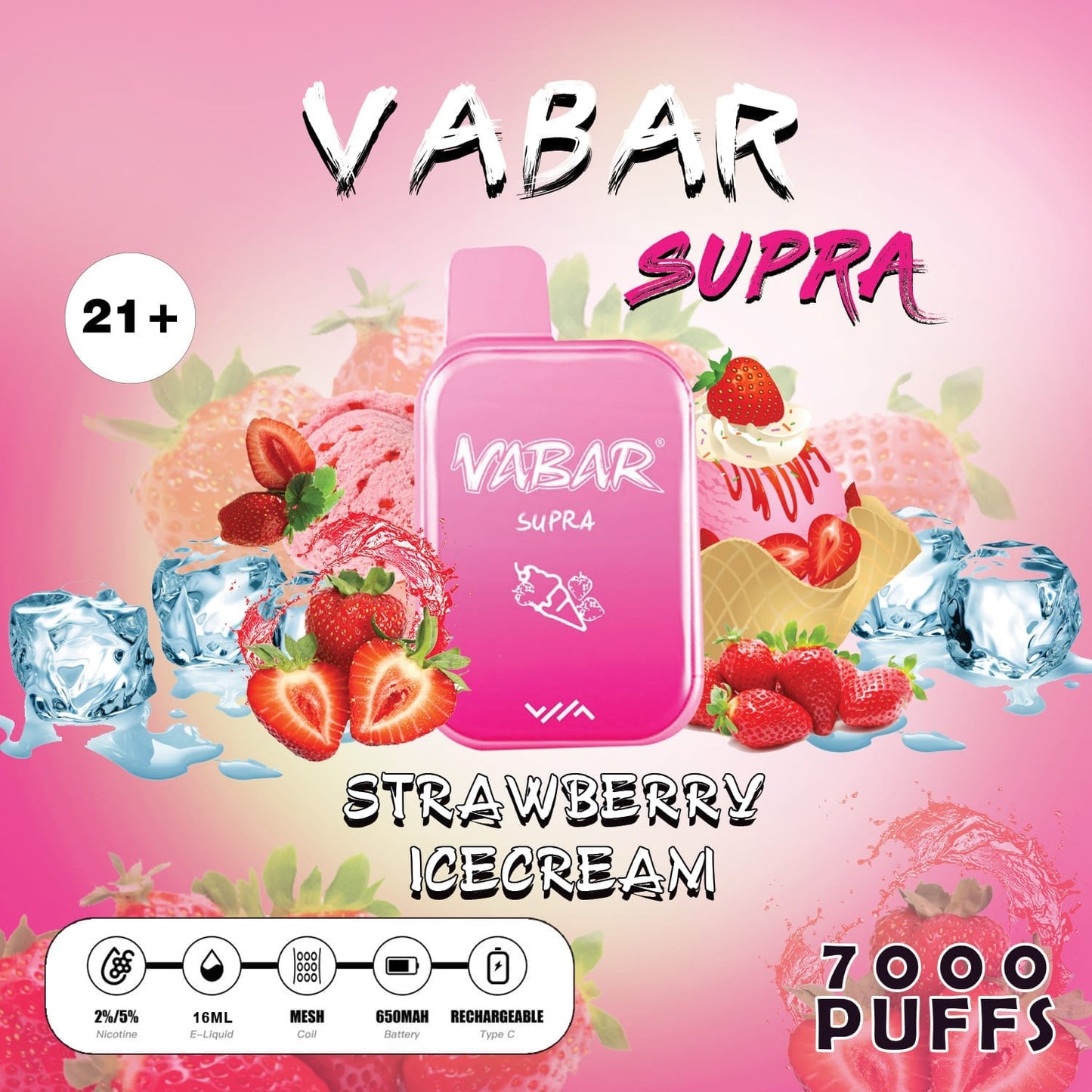 Vabar Supra 7000 Puffs Disposable Vape in UAE