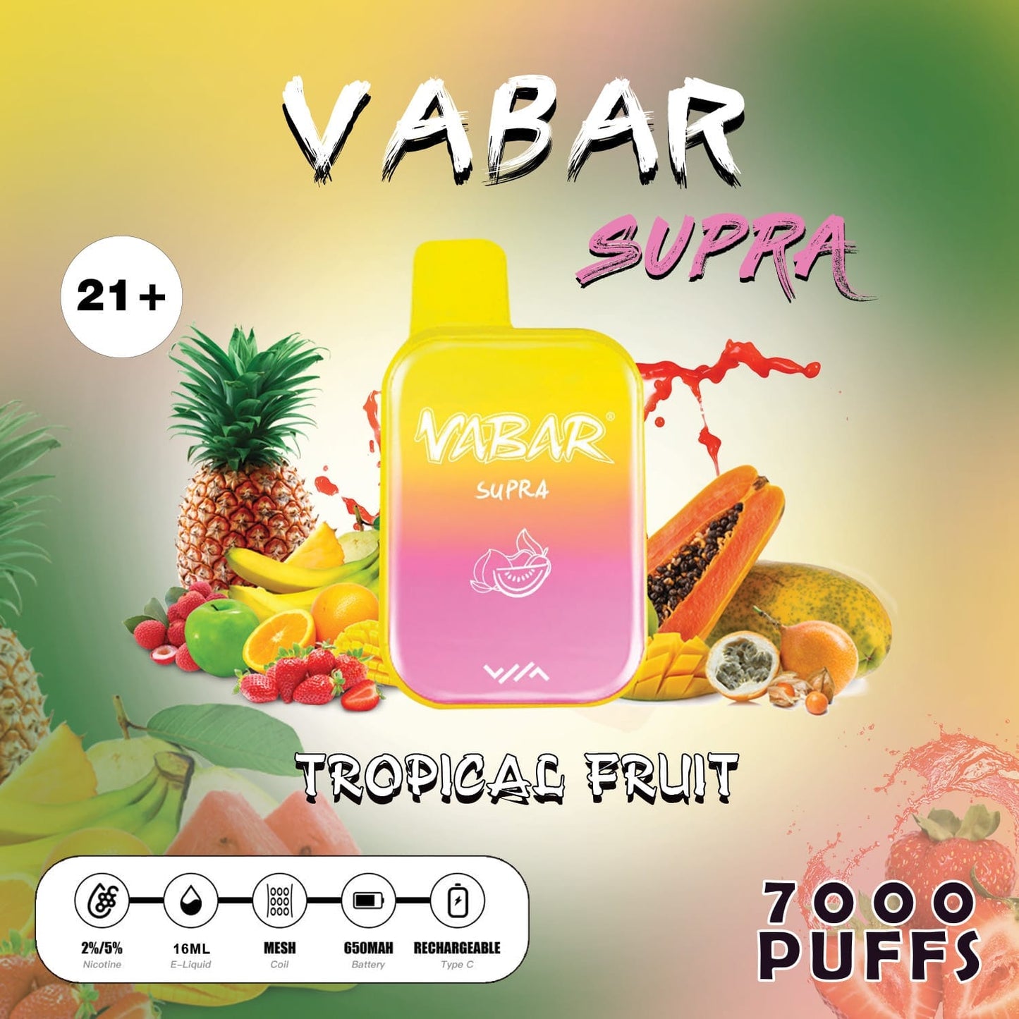 Vabar Supra 7000 Puffs Disposable Vape in UAE