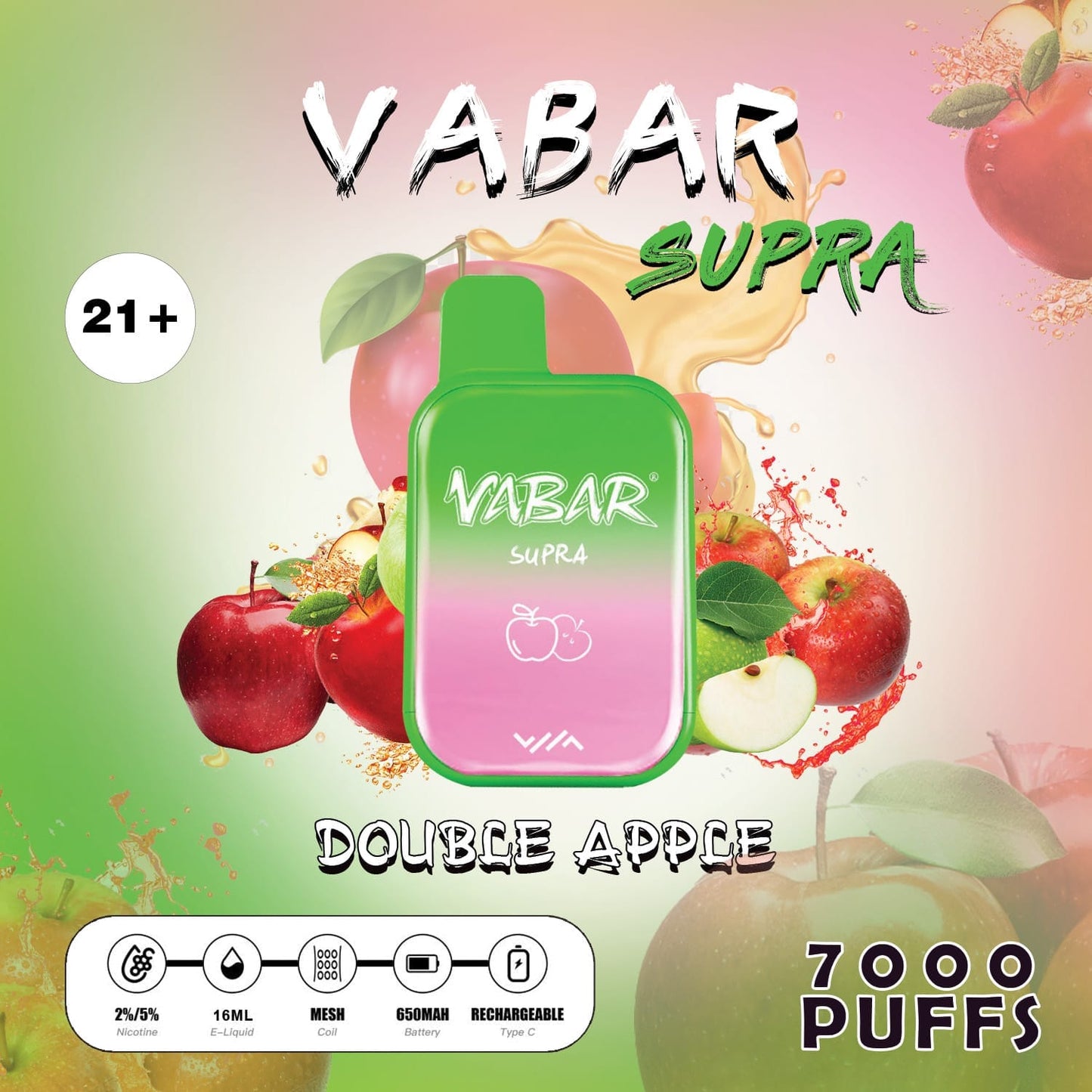 Vabar Supra 7000 Puffs Disposable Vape in UAE