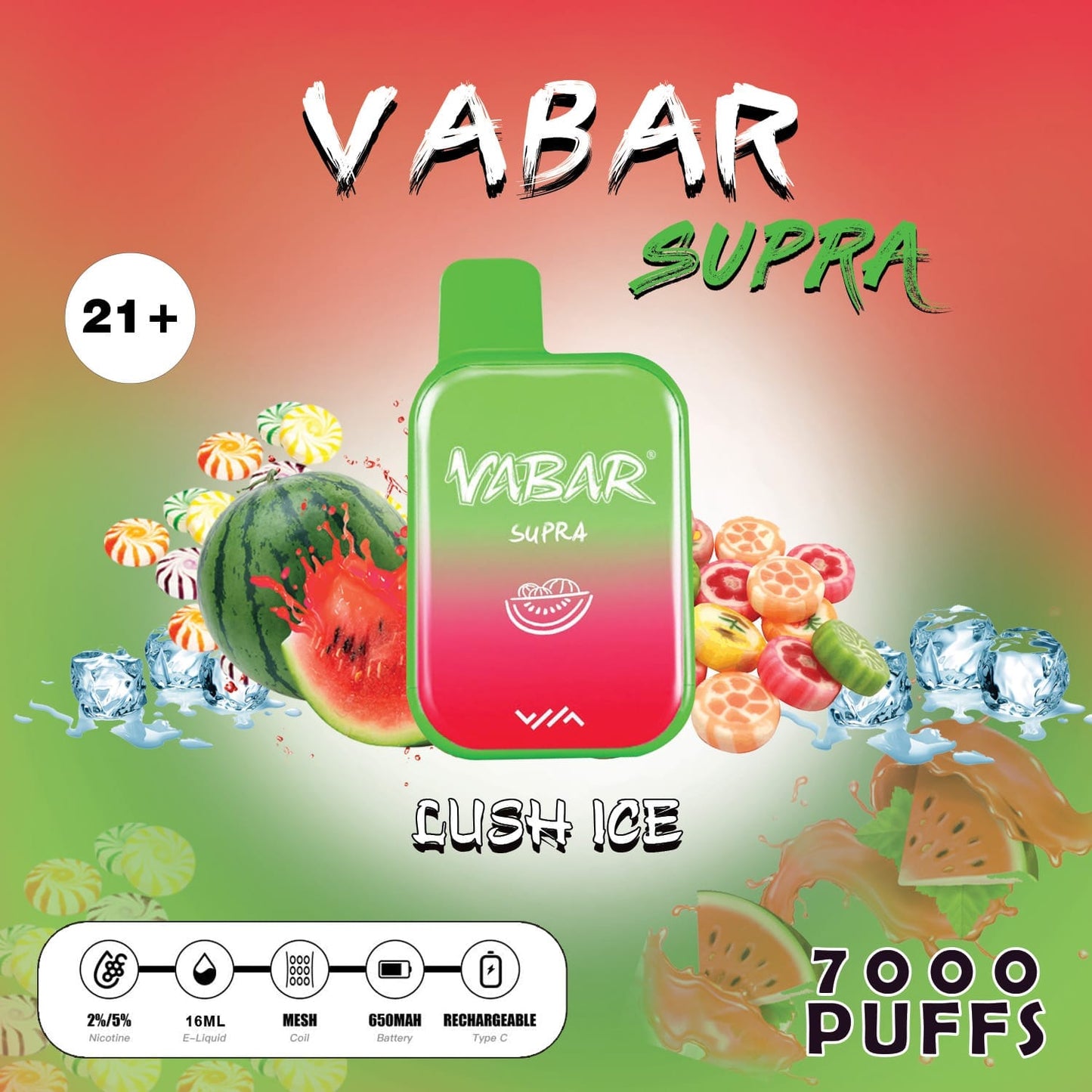 Vabar Supra 7000 Puffs Disposable Vape in UAE