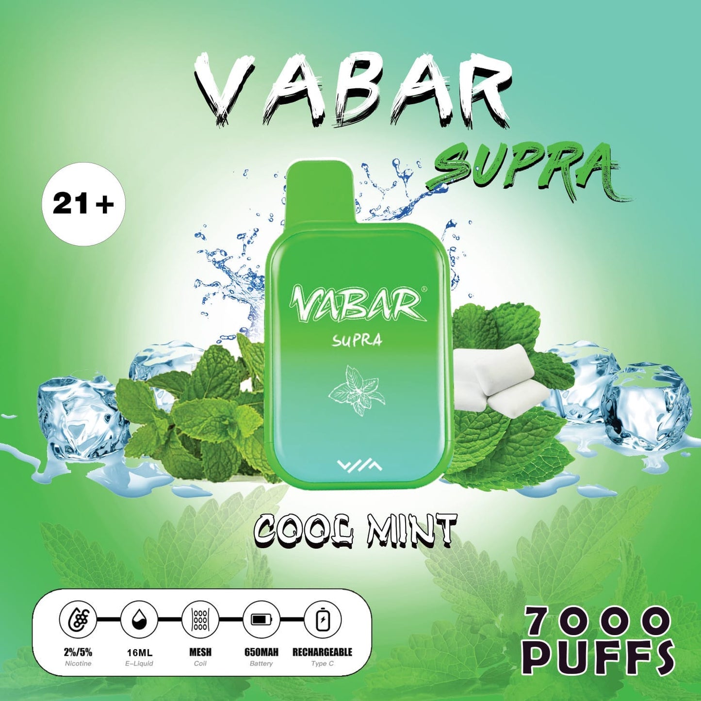 Vabar Supra 7000 Puffs Disposable Vape in UAE