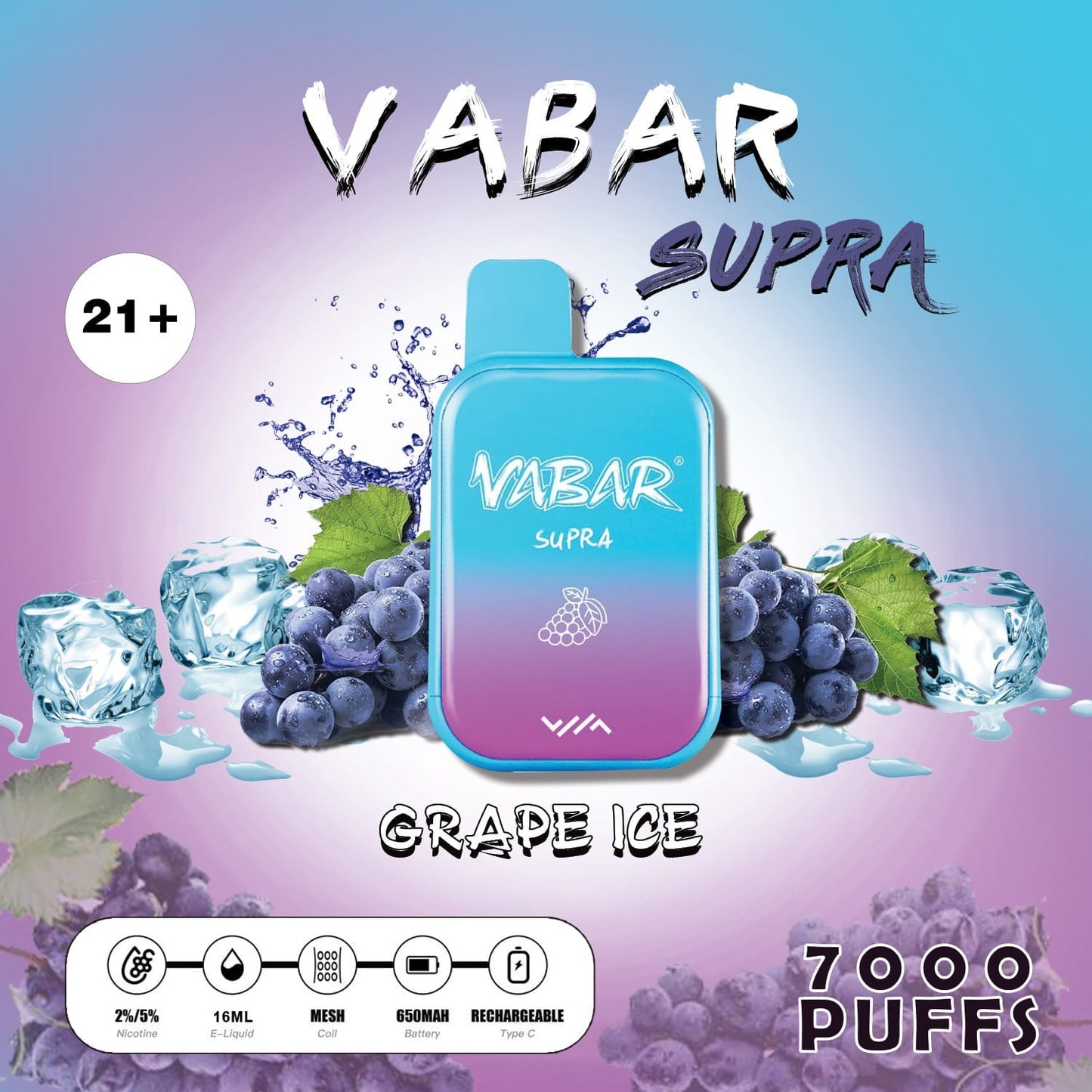 Vabar Supra 7000 Puffs Disposable Vape in UAE