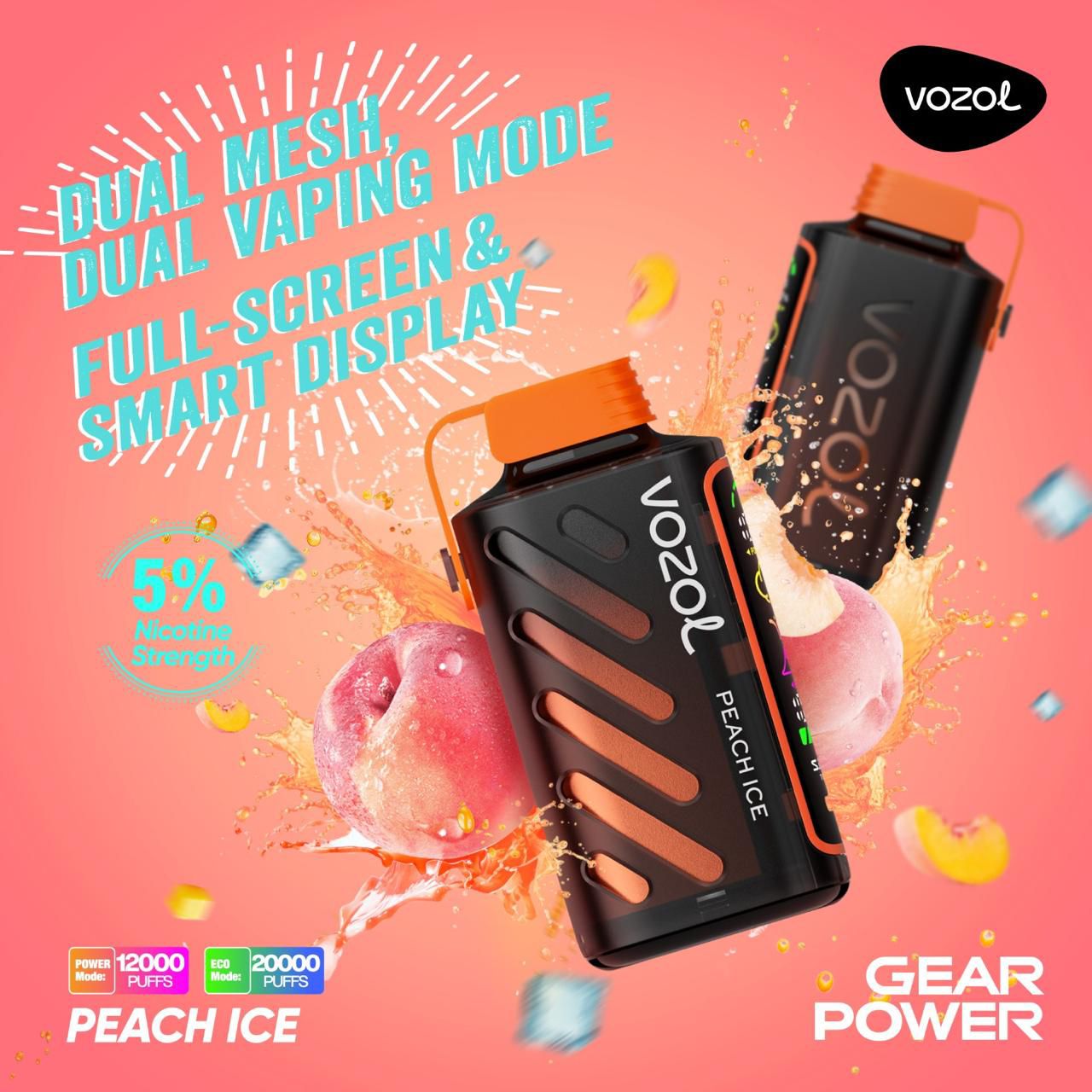 VOZOL Gear Power 20000 Puffs Disposable Vape In UAE Dubai