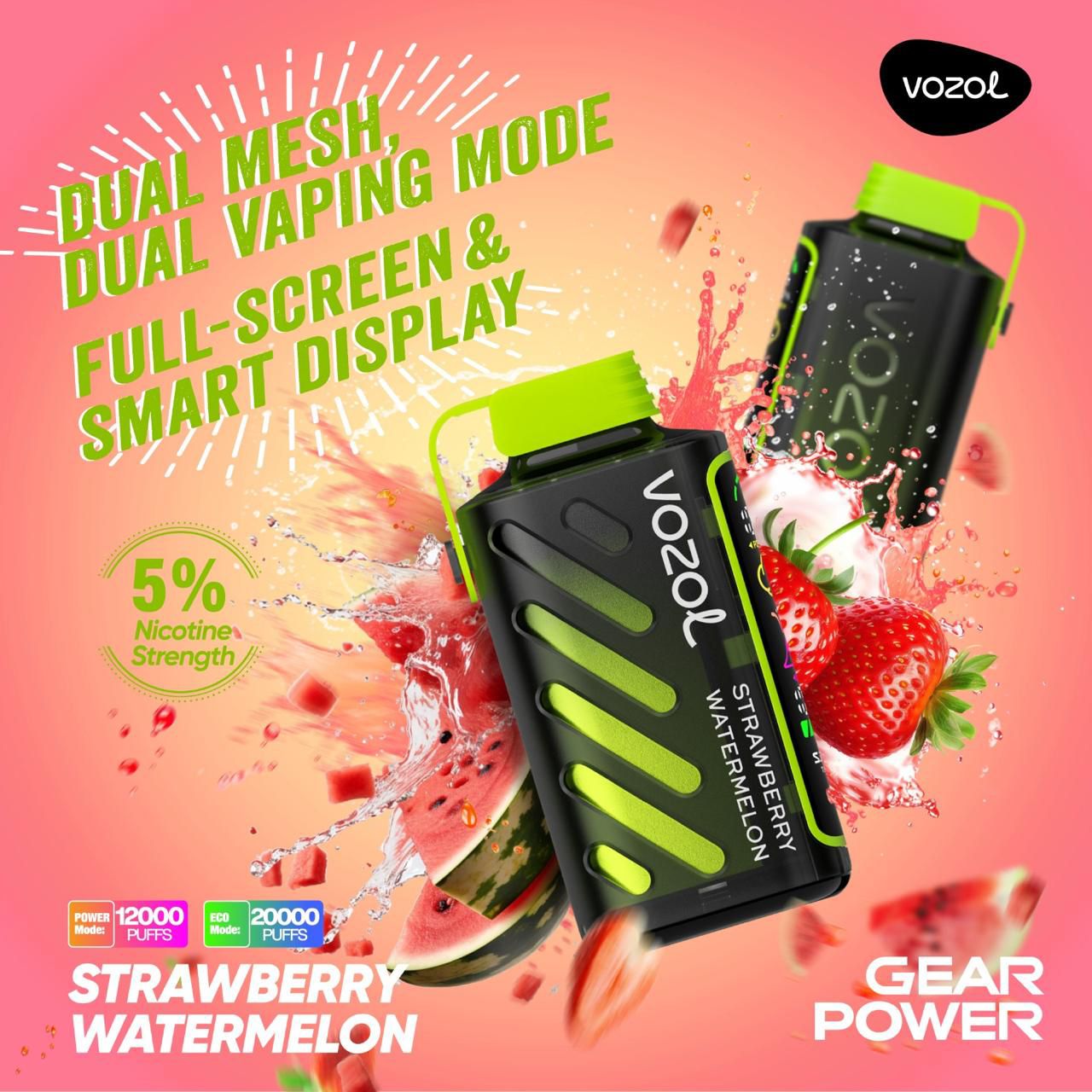 VOZOL Gear Power 20000 Puffs Disposable Vape In UAE Dubai