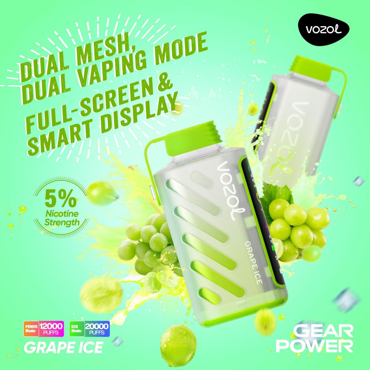 VOZOL Gear Power 20000 Puffs Disposable Vape In UAE Dubai